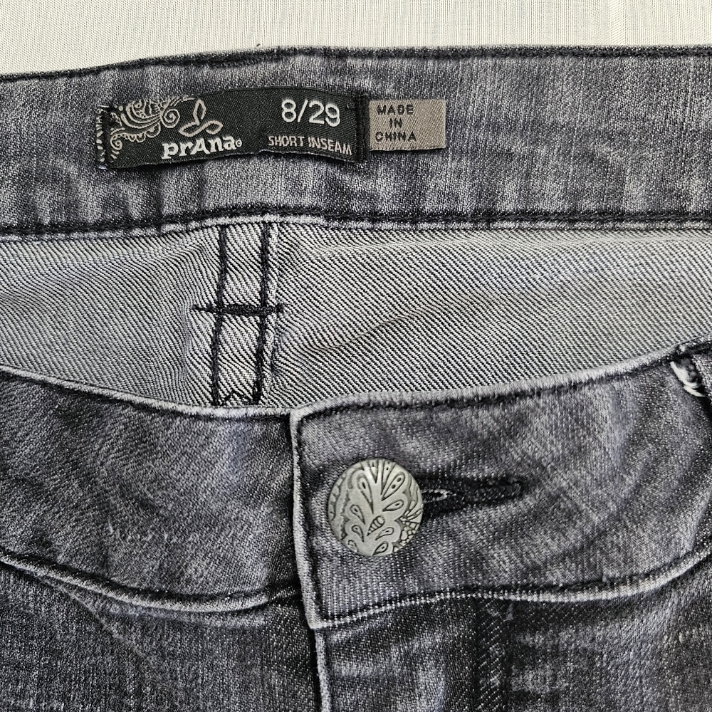 Prana Women's Gray 8/29 Short Enseam  Soft BootCut Jeans - Picture 3 of 7
